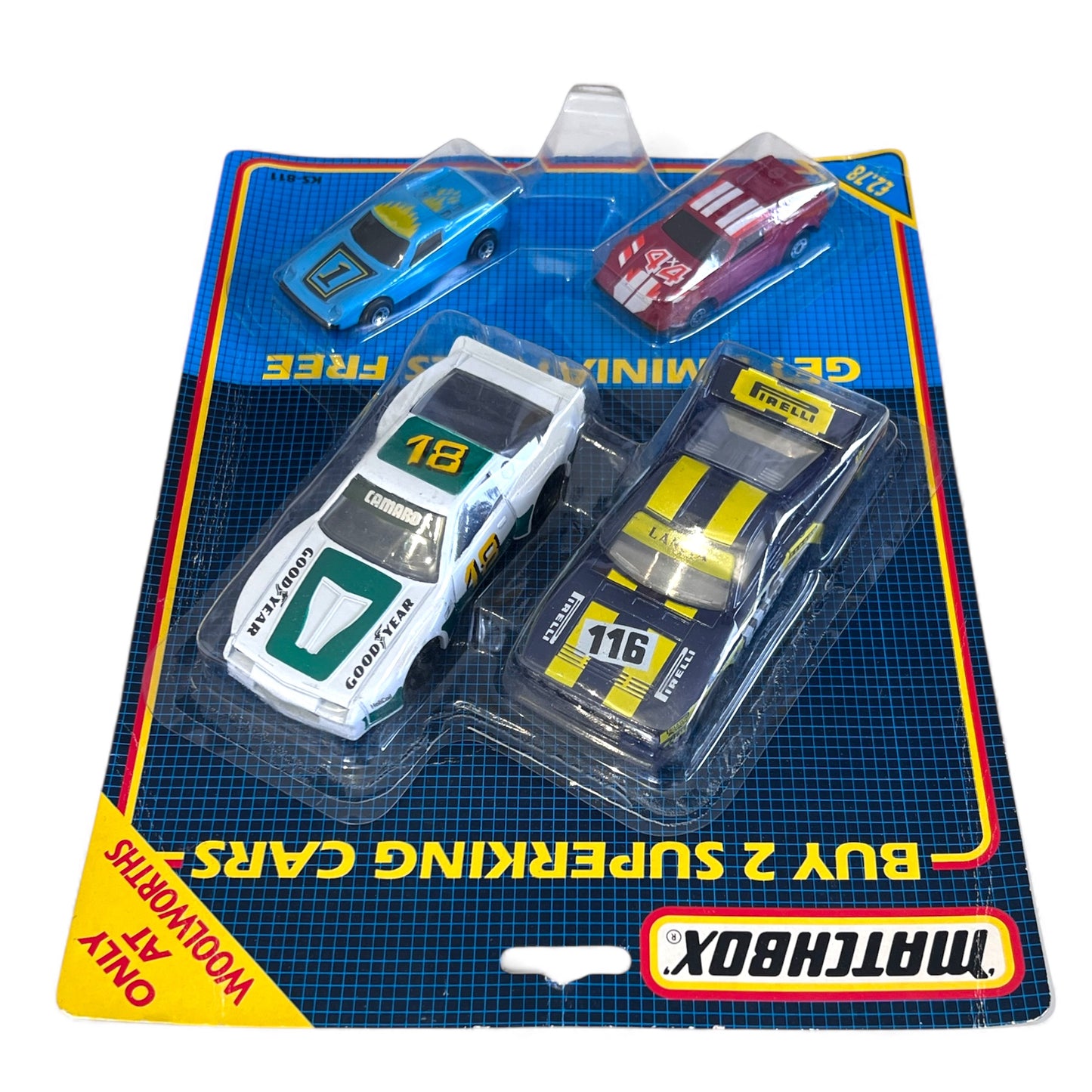 Matchbox SuperKing Cars - Lancia Rallye / Camaro + 2 free - KS-811 - Made in China 1989