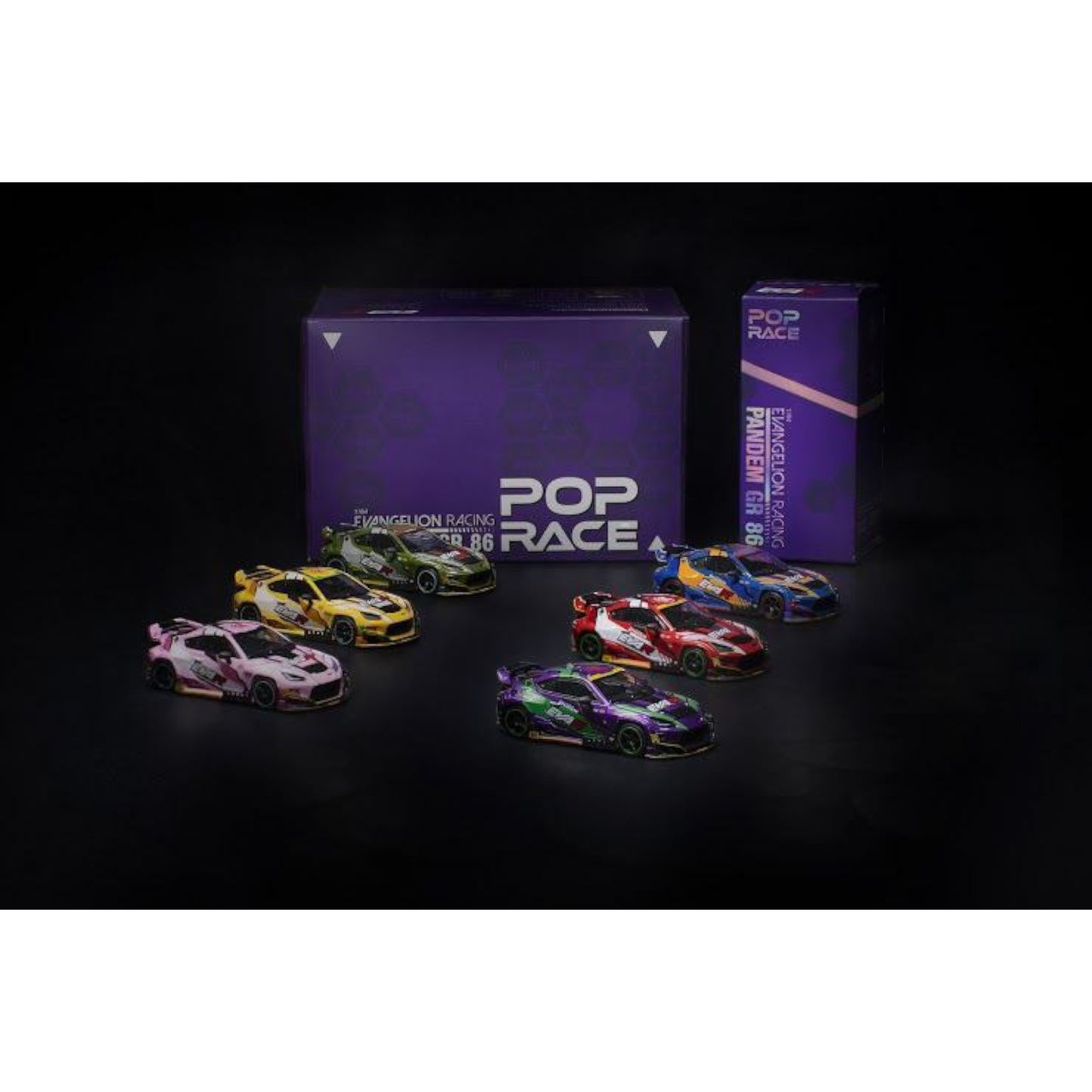 Pop Race x Evangelion - Pre-Order - Racing Pandem GR 86 Blind Box Series - 6x Modelle