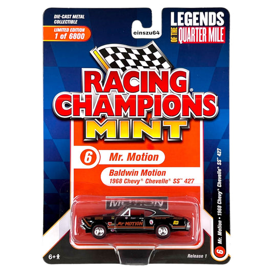 Racing Champions - 1968 Baldwin Motion Chevelle, Black - RC013-6 - 1:64