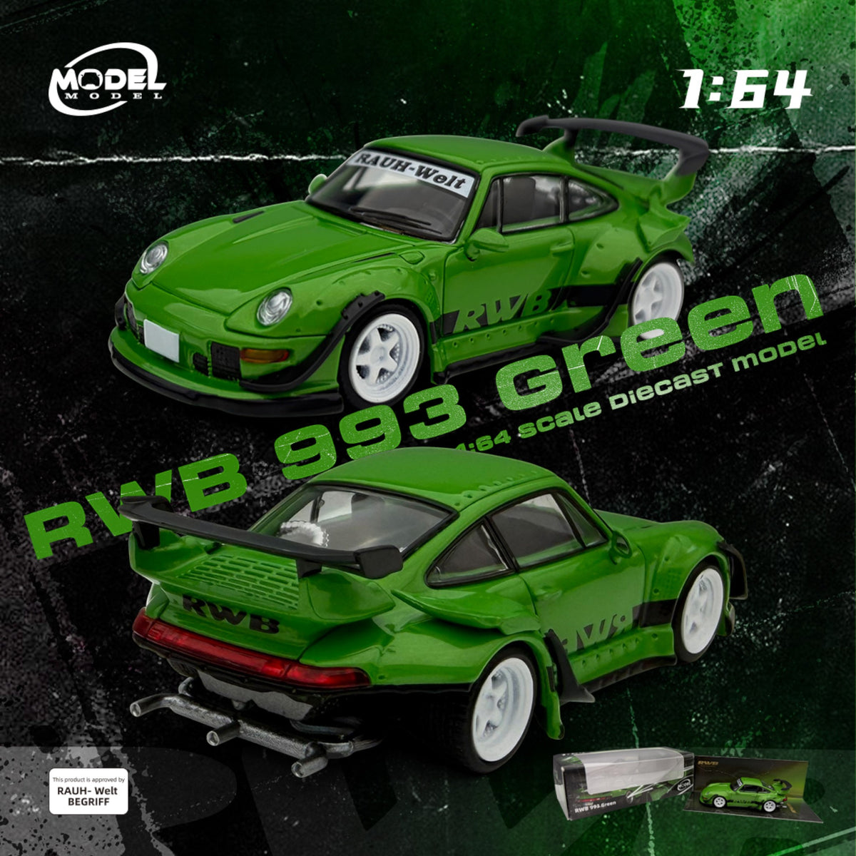 Shell Rwb 993 ModelModel - RWB 993, Green - RWB993-008 – einszu64