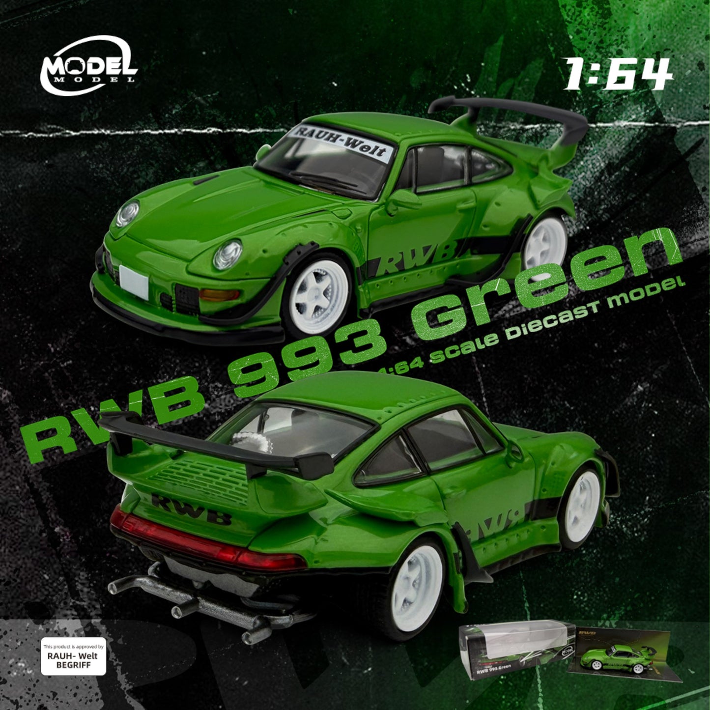 ModelModel - Pre-Order - RWB 993, Green - RWB993-008