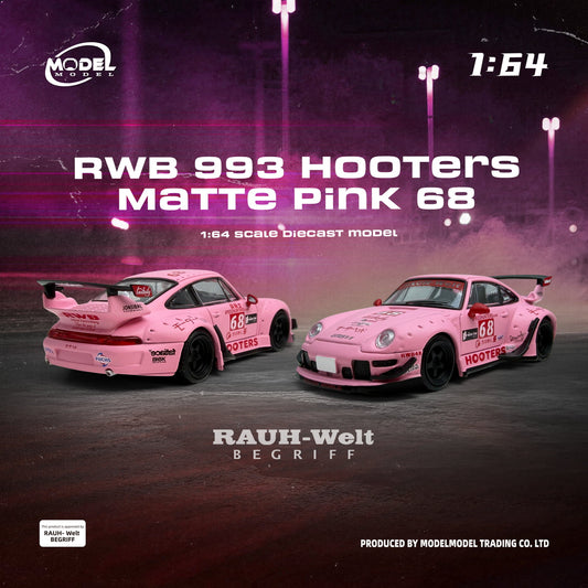 ModelModel - Pre-Order - RWB 993 Hooters Matte Pink 68 - MM64-RWB993-013