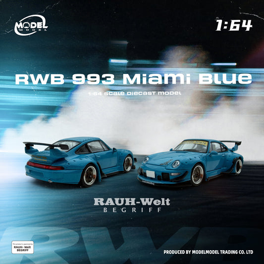 ModelModel - Pre-Order - RWB 993 Miami Blue - MM64-RWB993-005