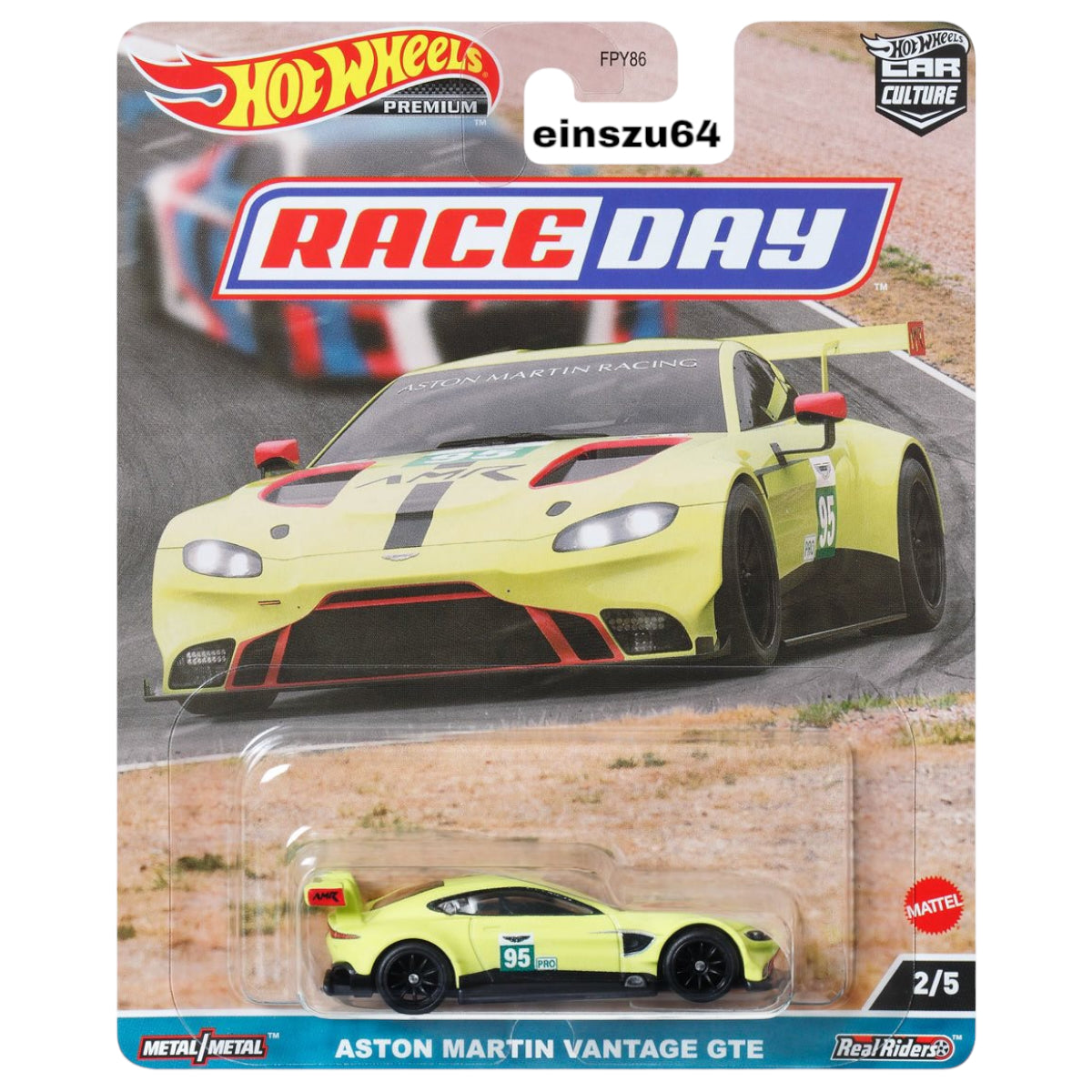 Hot Wheels 2023 - Race Day - Aston Martin Vantage GTE  - HKC60 - Car Culture - 1:64