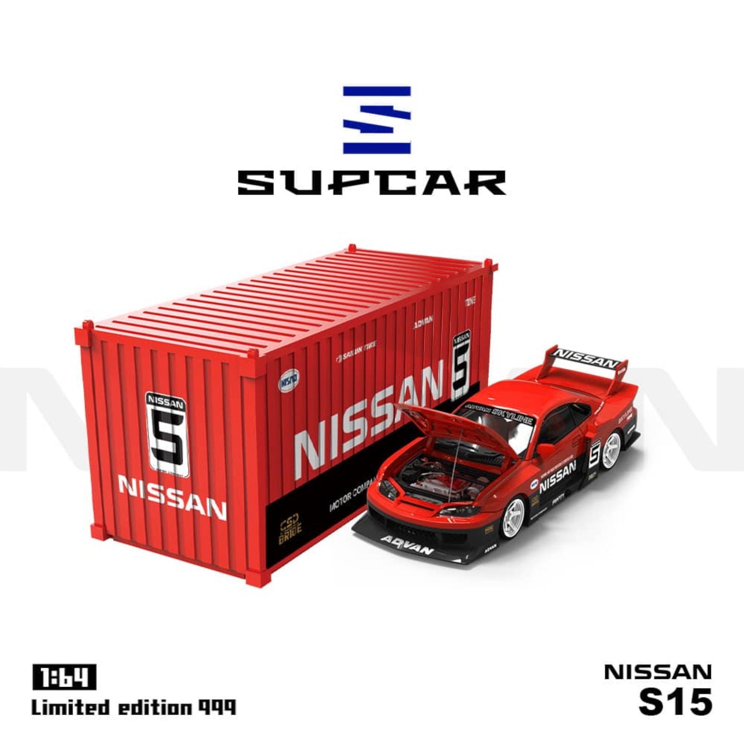 SuperCar Models - Pre-Order - Nissan Silvia S15 - Container Set - SC64011