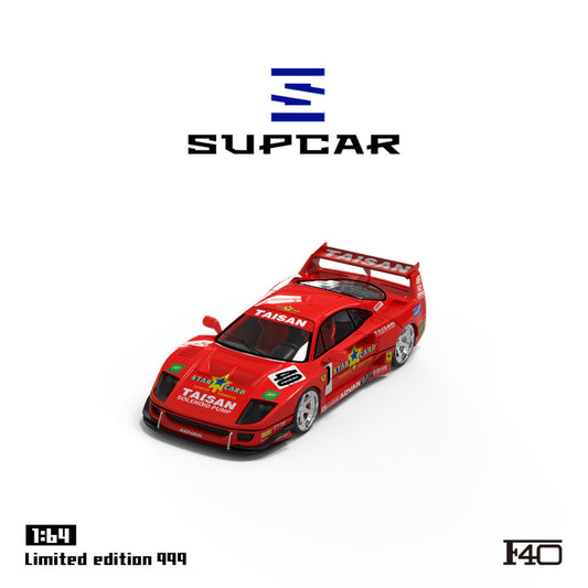 SuperCar Models - Pre-Order - Ferrari F40 Taisan Racing, red - SC64035