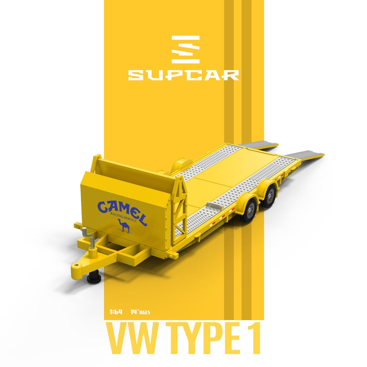 SuperCar - Pre-Order - Volkswagen T1 - Camel with Trailer - SC642960-2