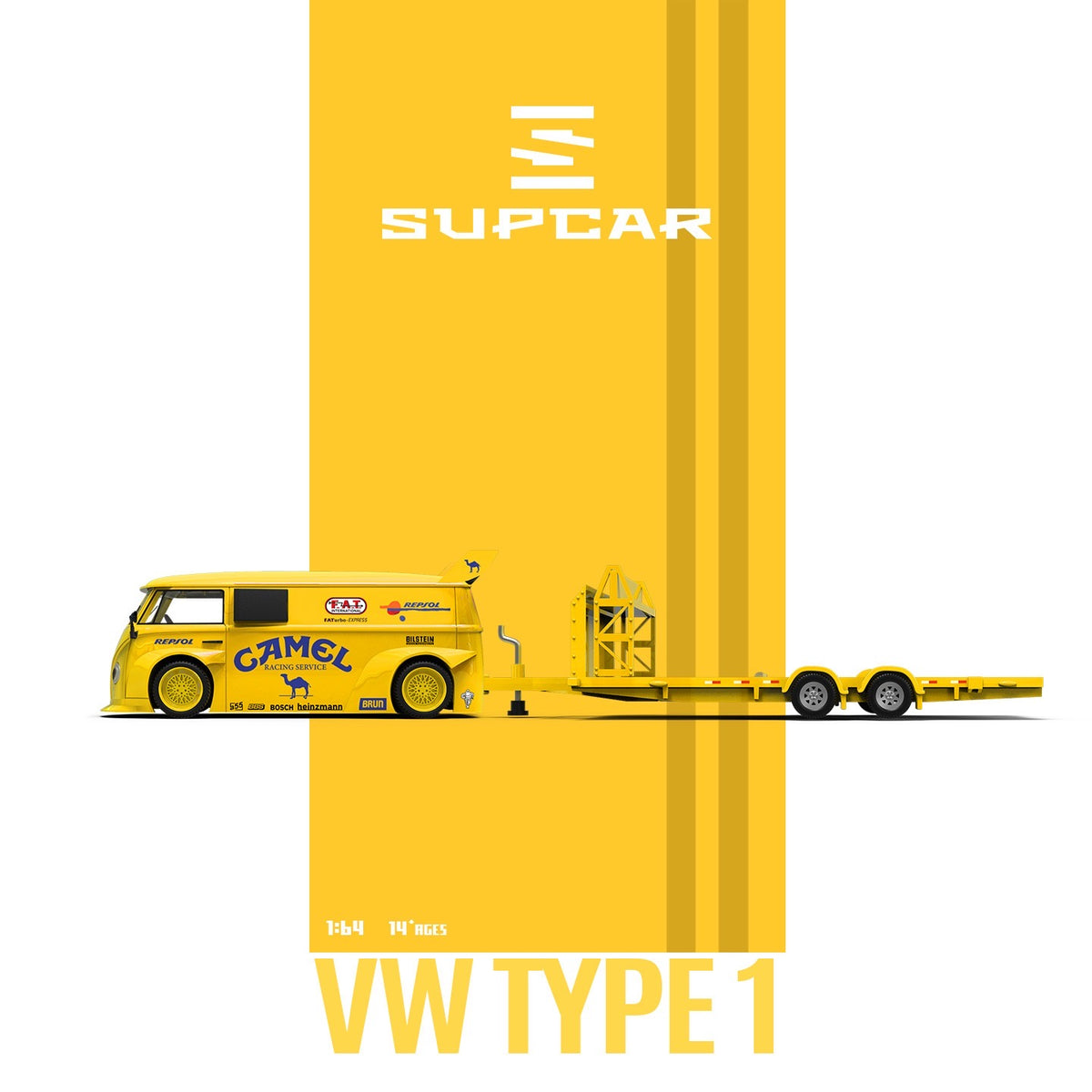 SuperCar - Pre-Order - Volkswagen T1 - Camel with Trailer - SC642960-2