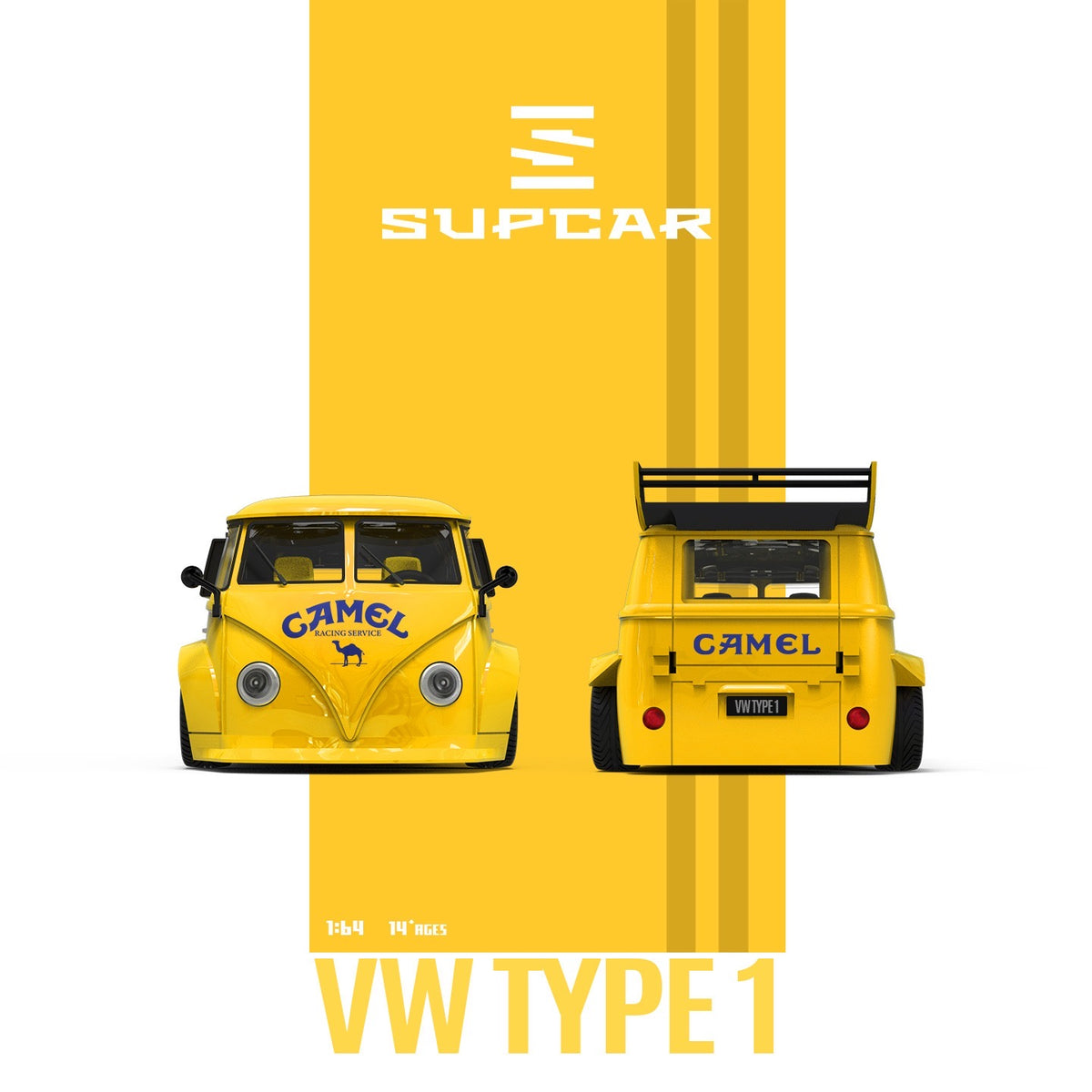 SuperCar - Pre-Order - Volkswagen T1 - Camel with Trailer - SC642960-2