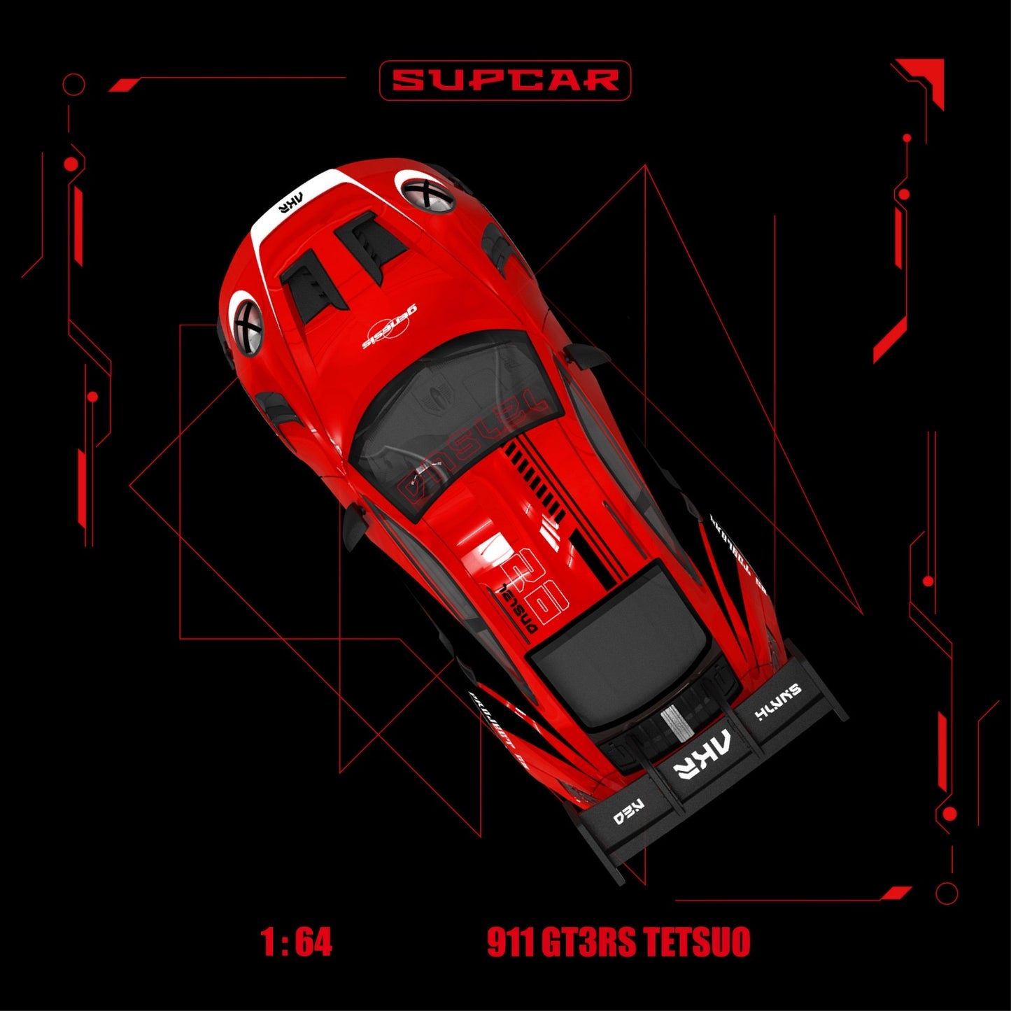 SuperCar - Pre-Order - Porsche 911 GT3 RS - Akira Red Hot Iron Bull - SC644650