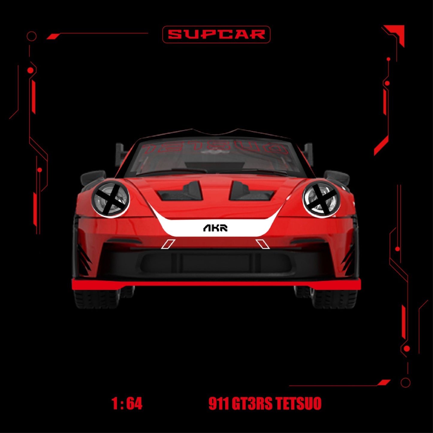 SuperCar - Pre-Order - Porsche 911 GT3 RS - Akira Red Hot Iron Bull - SC644650
