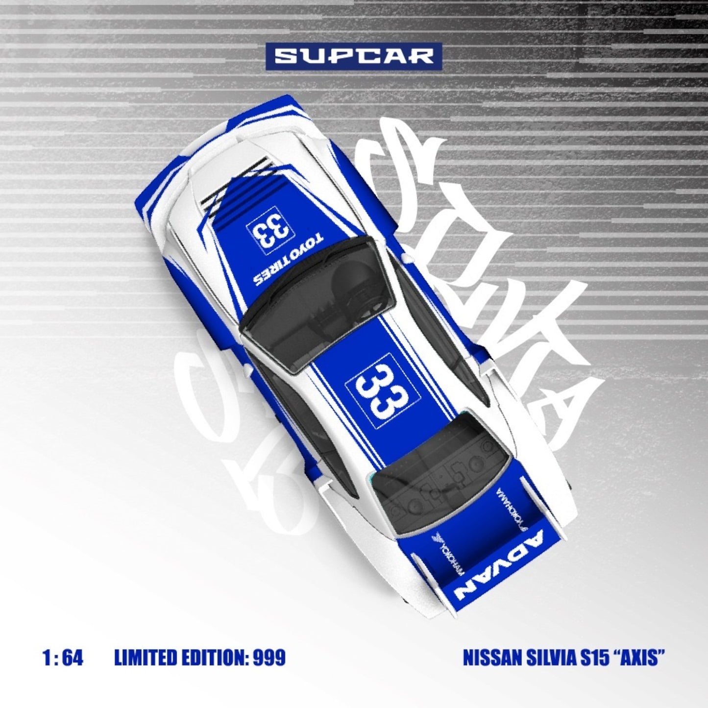 SuperCar - Pre-Order - Nissan SILVIA S15 'AXIS' 33, blue - SC646011