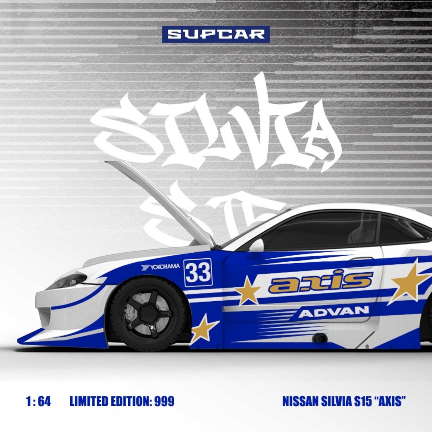 SuperCar - Pre-Order - Nissan SILVIA S15 'AXIS' 33, blue - SC646011