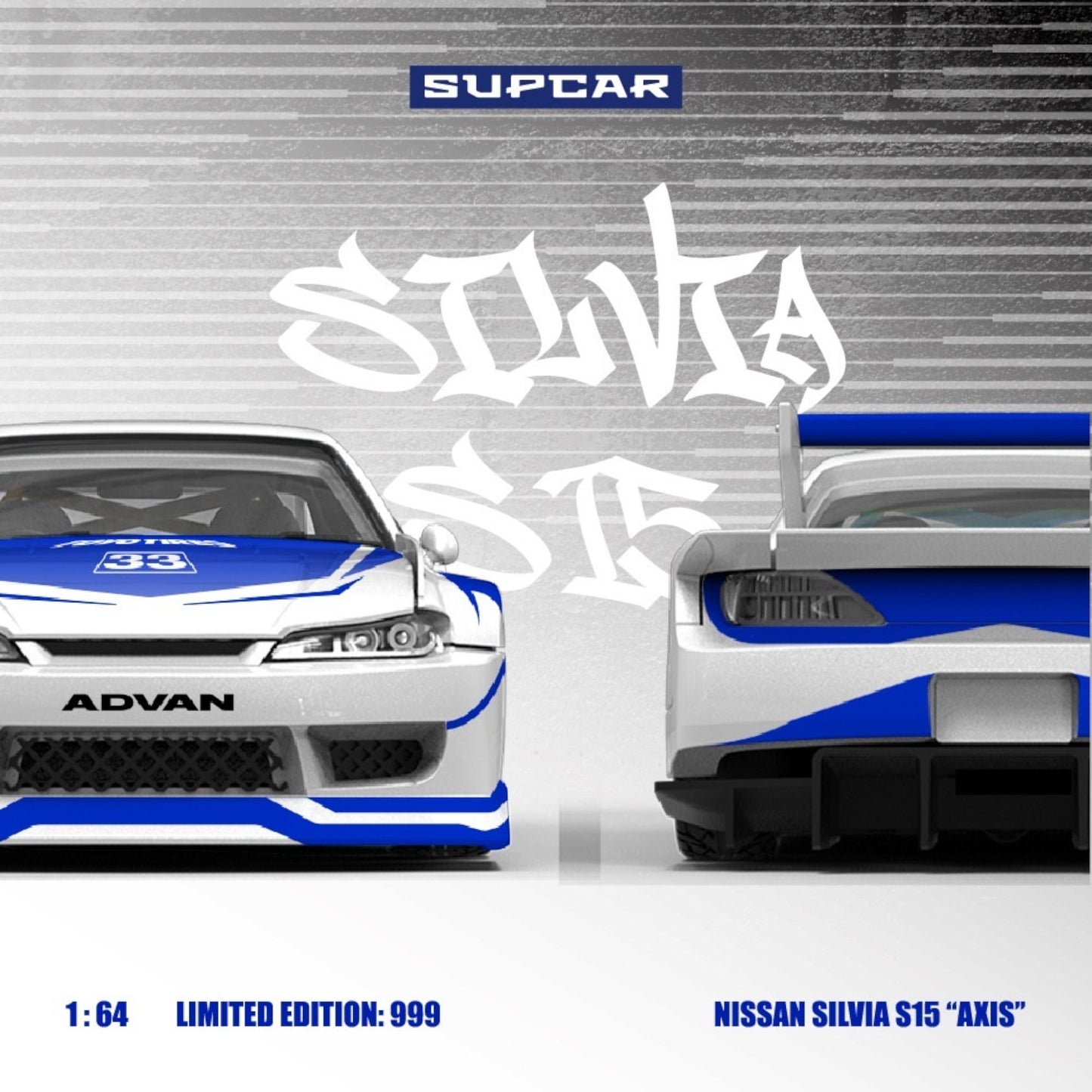 SuperCar - Pre-Order - Nissan SILVIA S15 'AXIS' 33, blue - SC646011