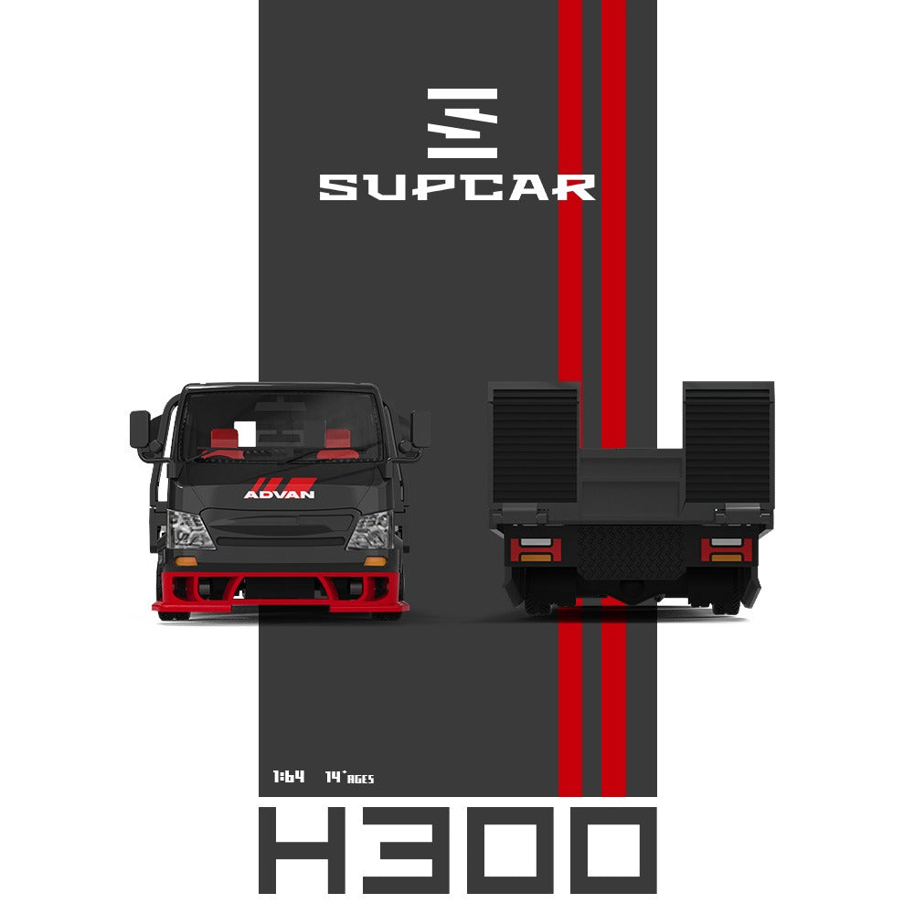 Pre-Order bis 11.06.2026 - SuperCar - H300 Flat Transport Trailer Truck - Advan - SC647241
