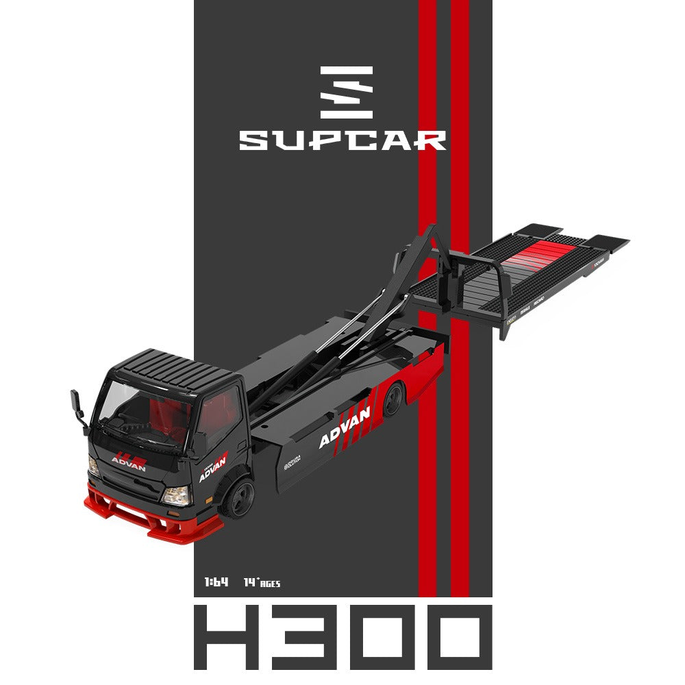 Pre-Order bis 11.06.2026 - SuperCar - H300 Flat Transport Trailer Truck - Advan - SC647241