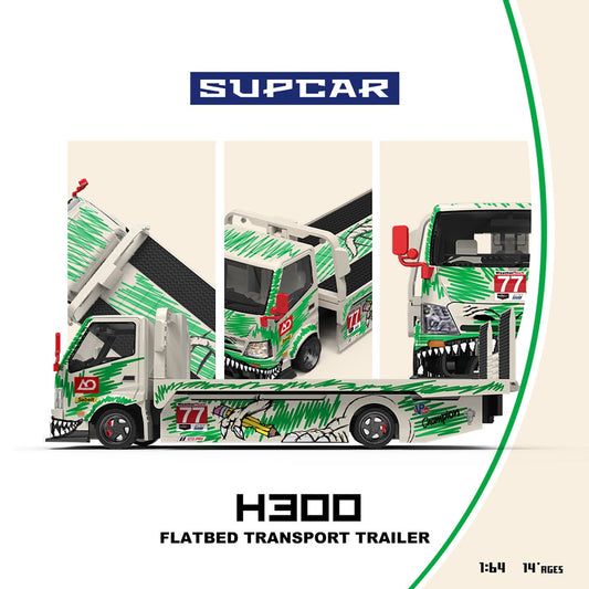 SuperCar - Pre-Order - H300 Flatbed Truck AO Racing #77 - SC647250