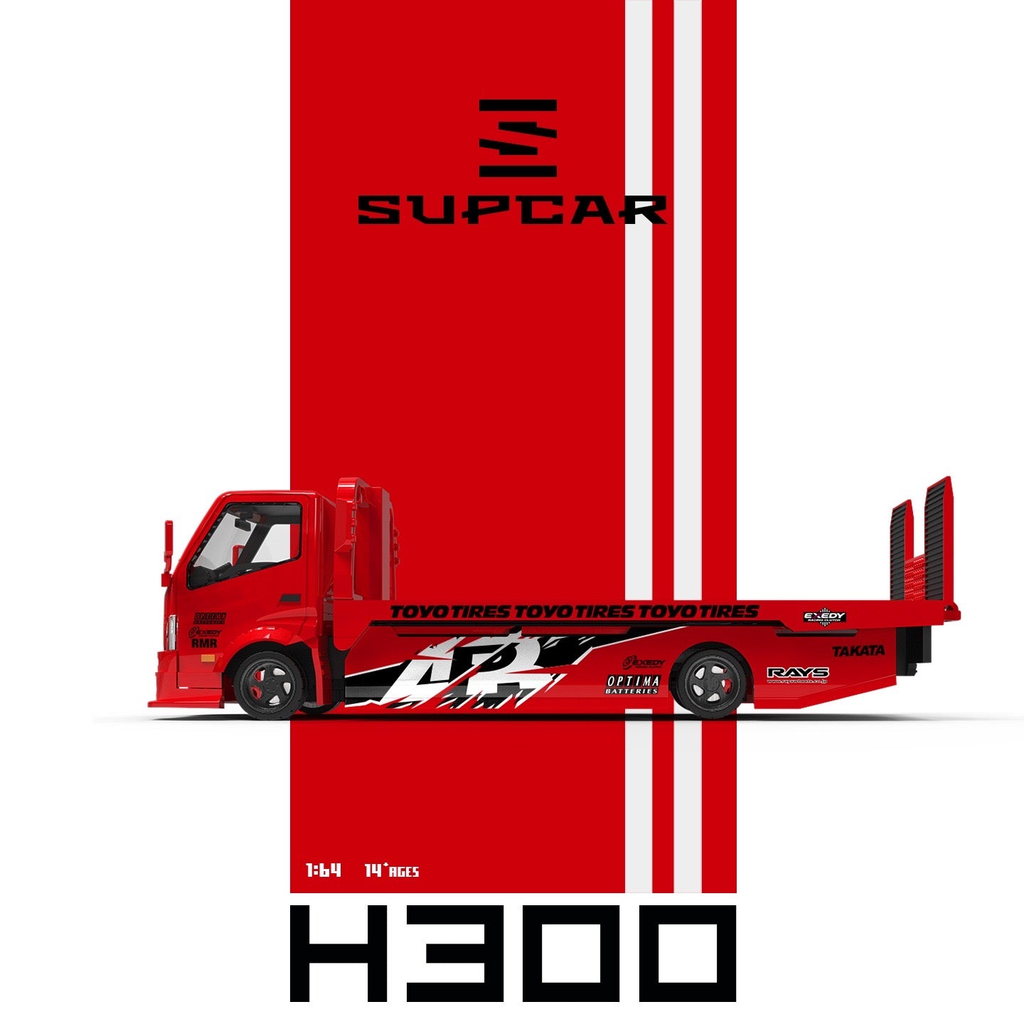 SuperCar - Pre-Order - H300 Flatbed Transport Trailer - F&F - Tokyo Drift - SC647253