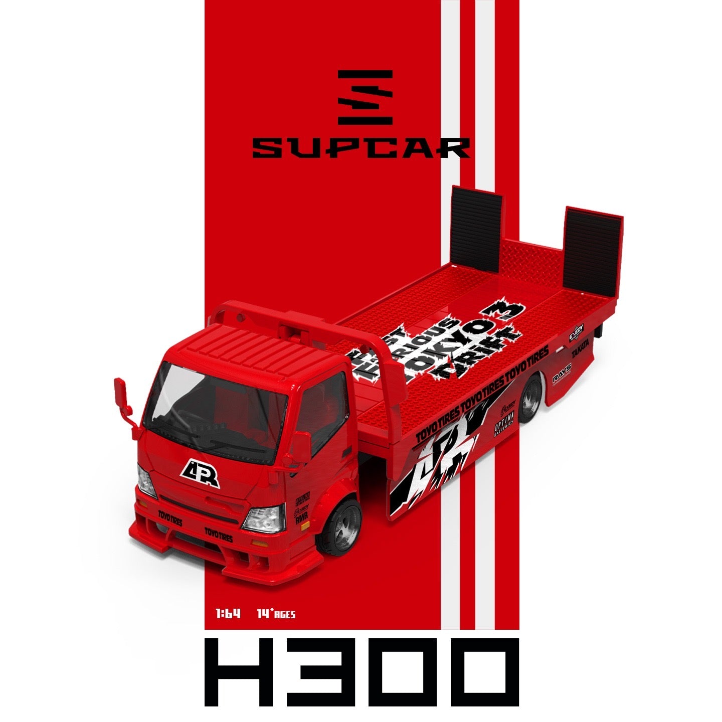 SuperCar - Pre-Order - H300 Flatbed Transport Trailer - F&F - Tokyo Drift - SC647253