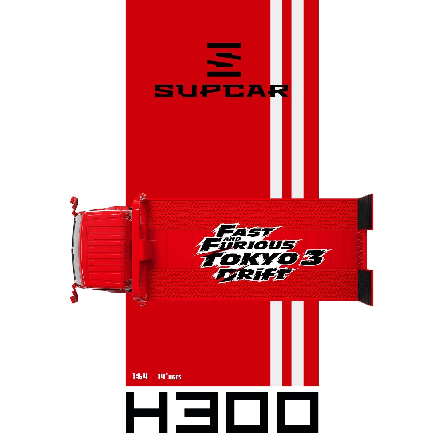 SuperCar - Pre-Order - H300 Flatbed Transport Trailer - F&F - Tokyo Drift - SC647253