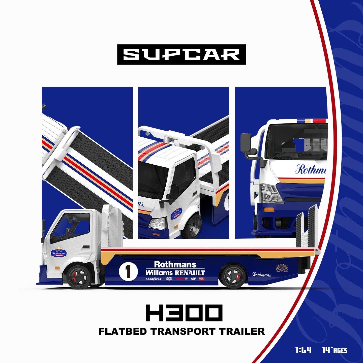 SuperCar - Pre-Order - H300 Flatbed Truck Rothmanns - SC647254