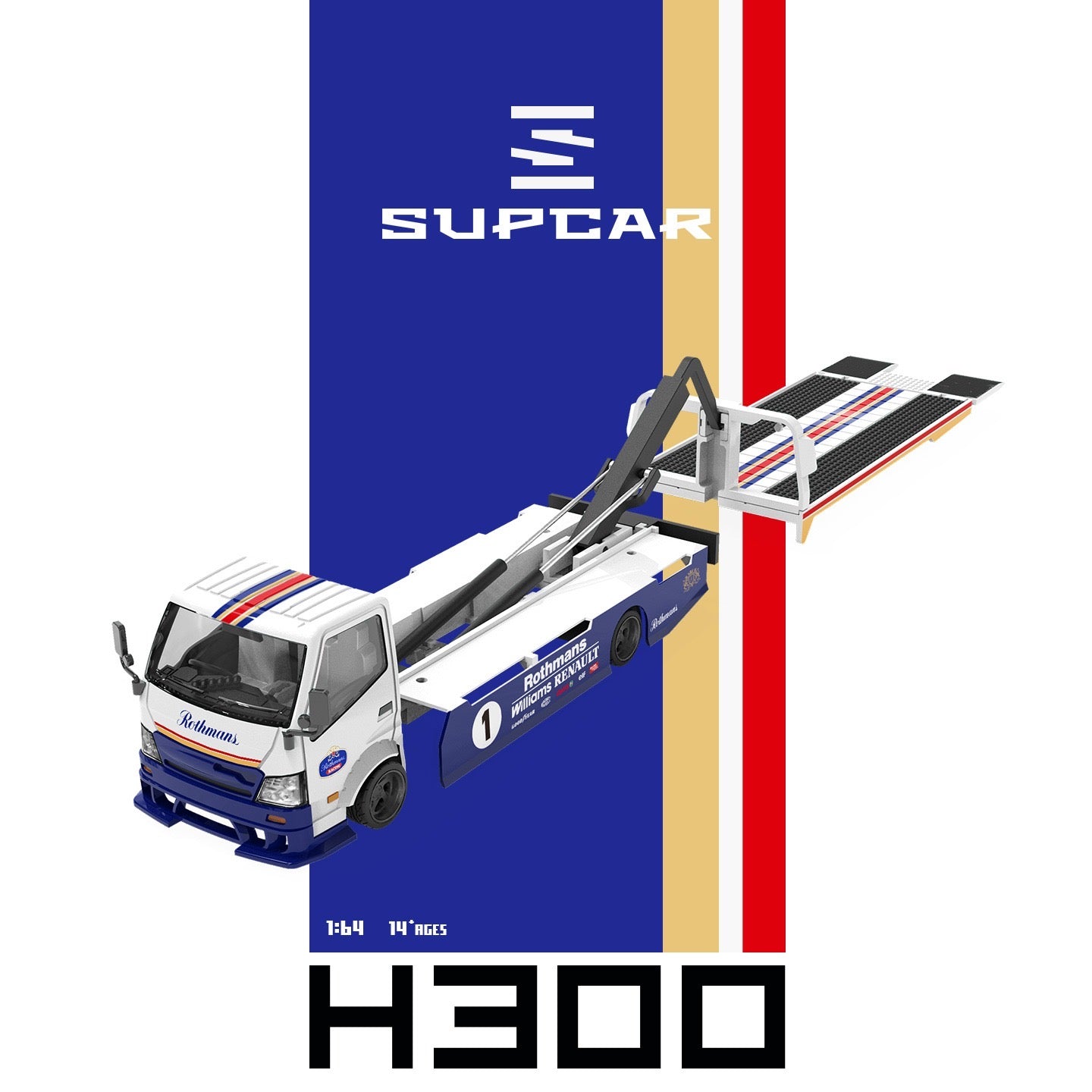 SuperCar - Pre-Order - H300 Flatbed Truck Rothmanns - SC647254