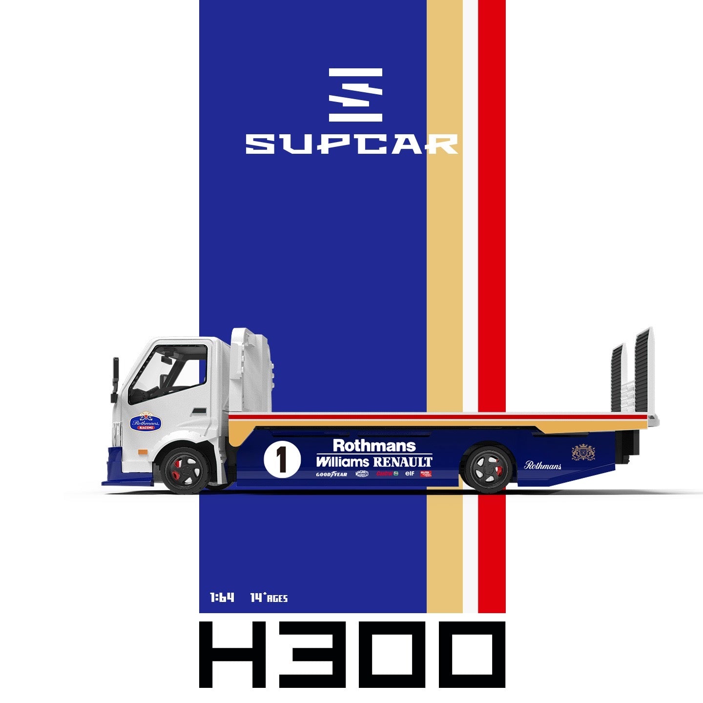 SuperCar - Pre-Order - H300 Flatbed Truck Rothmanns - SC647254