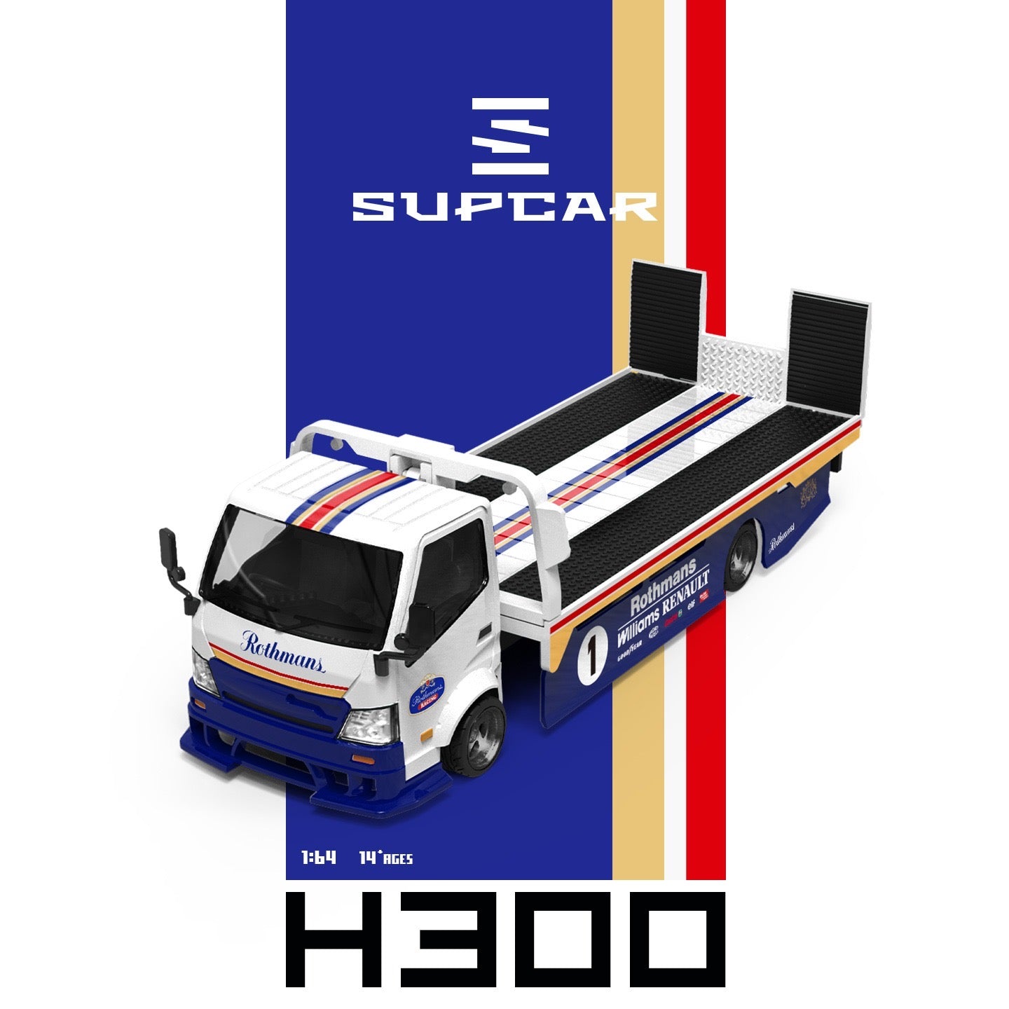 SuperCar - Pre-Order - H300 Flatbed Truck Rothmanns - SC647254