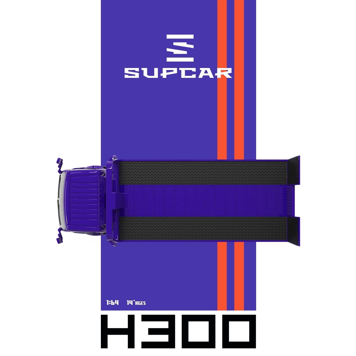 SuperCar - Pre-Order - H300 Flatbed Transport Trailer Speed and Passion - Mona Lisa - SC647256