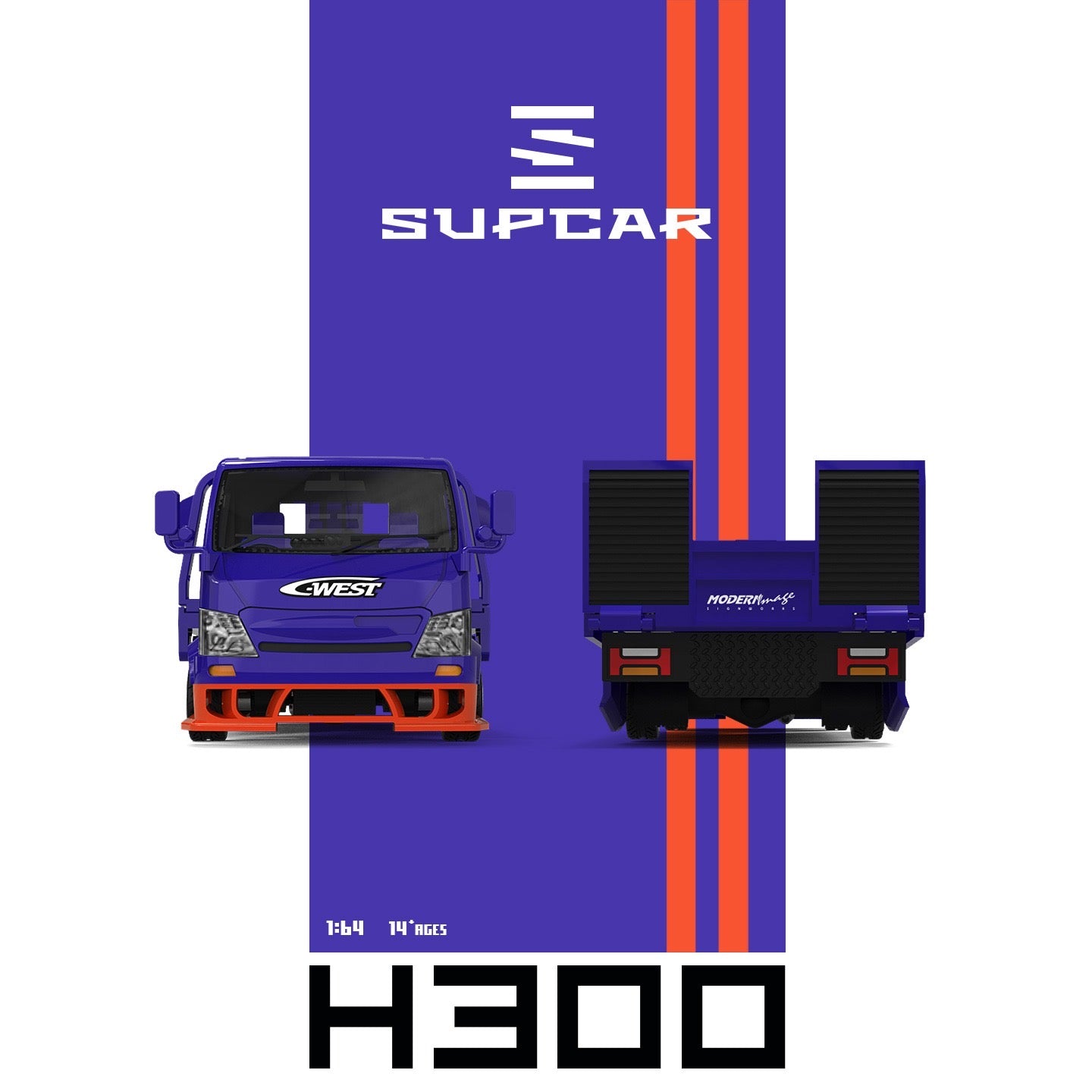 SuperCar - Pre-Order - H300 Flatbed Transport Trailer Speed and Passion - Mona Lisa - SC647256