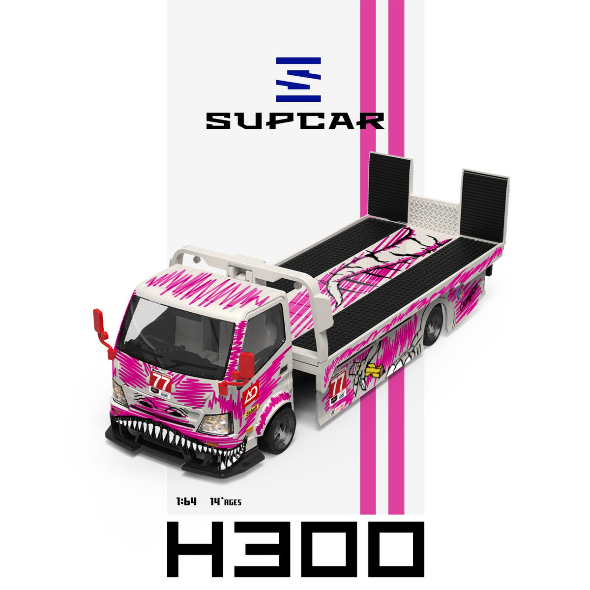 SuperCar - Pre-Order - H300 Flatbed Transport Trailer - AO Racing - SC647259