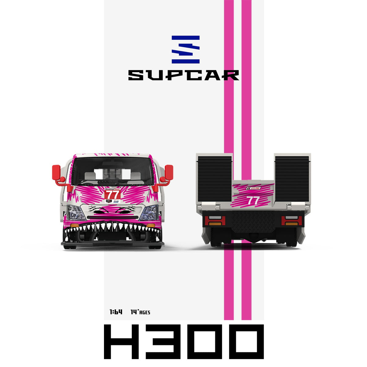 SuperCar - Pre-Order - H300 Flatbed Transport Trailer - AO Racing - SC647259