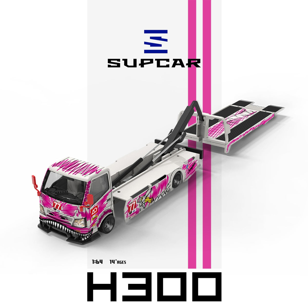 SuperCar - Pre-Order - H300 Flatbed Transport Trailer - AO Racing - SC647259
