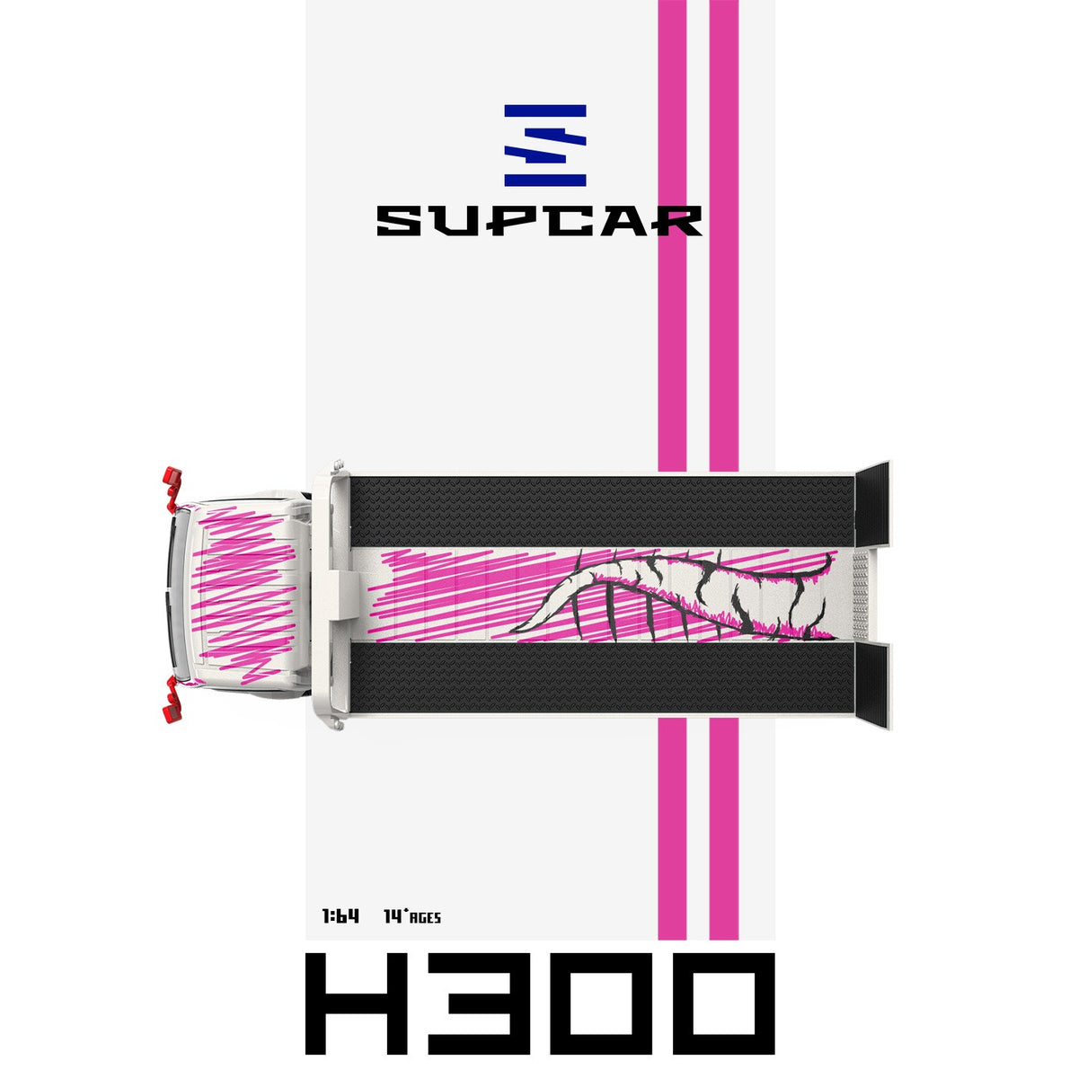 SuperCar - Pre-Order - H300 Flatbed Transport Trailer - AO Racing - SC647259