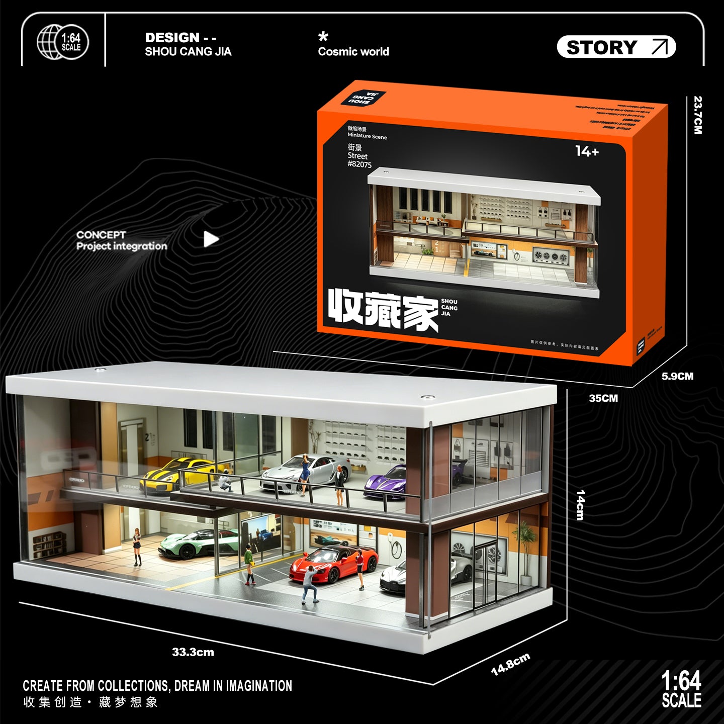 SCJ Diorama - Pre-Order - Coffee House Diorama mit Beleuchtung - SCJ-82075