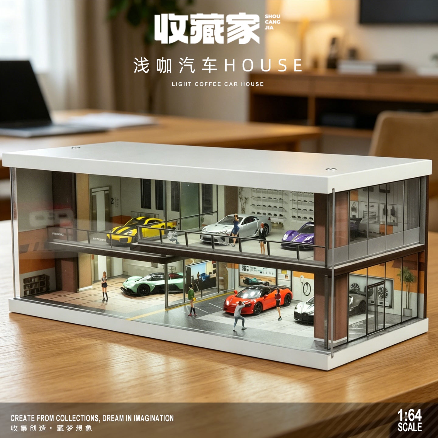 SCJ Diorama - Pre-Order - Coffee House Diorama mit Beleuchtung - SCJ-82075