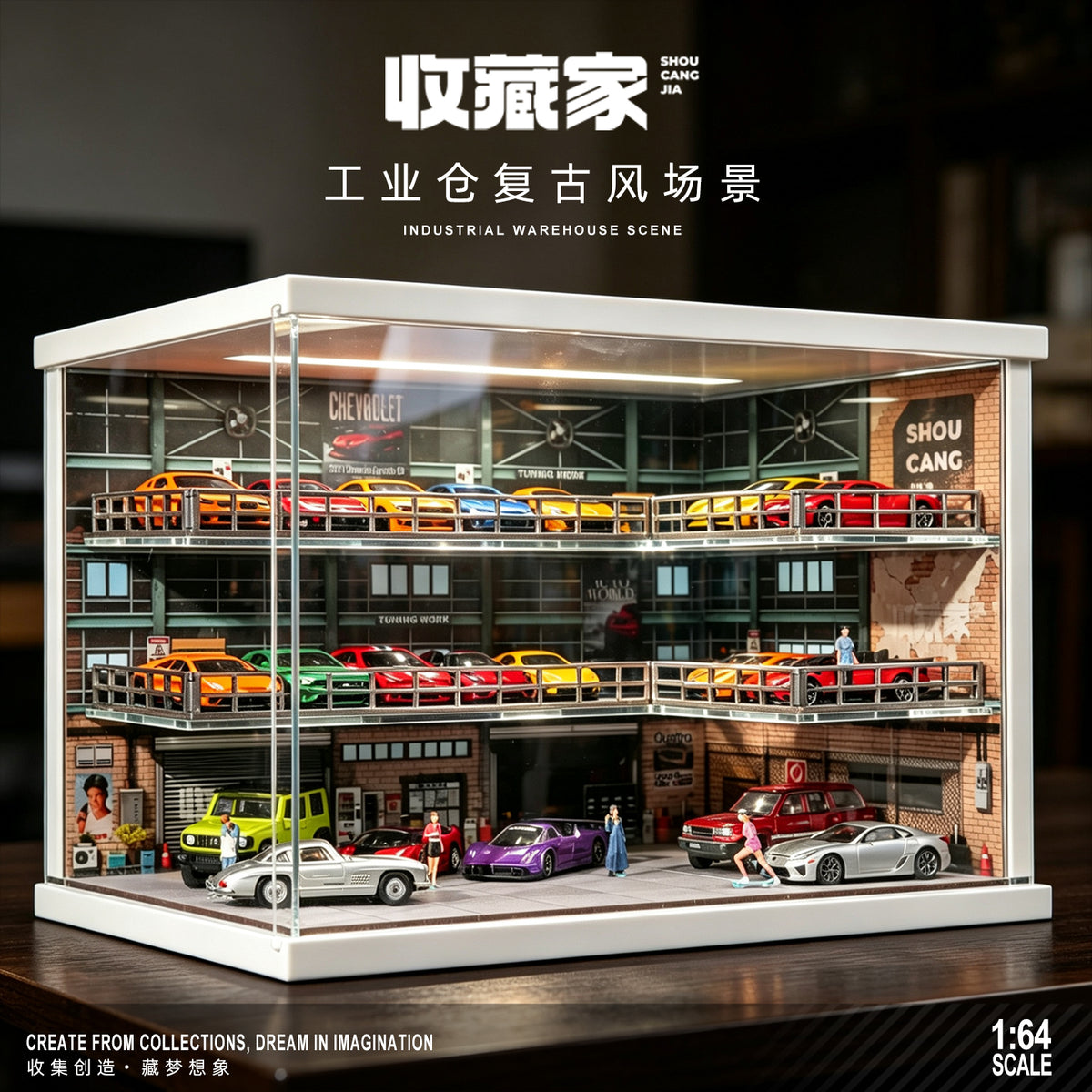 SCJ Diorama - Pre-Order - Industrial Warehouse Diorama mit Beleuchtung - SCJ-82076