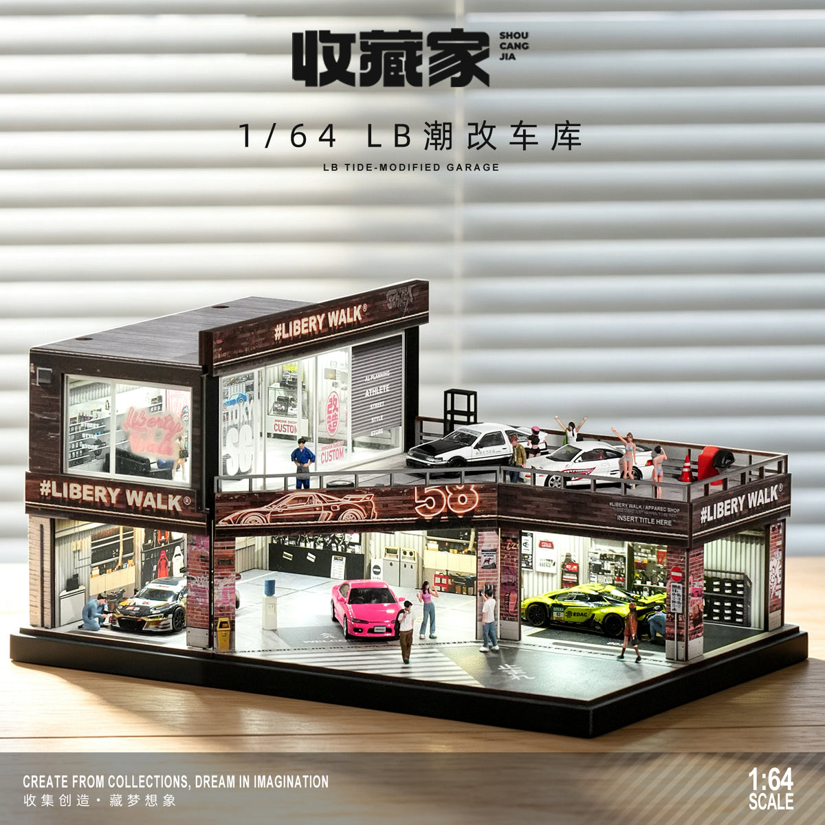 SCJ Diorama - Pre-Order - LB Garage Diorama mit Beleuchtung - SCJ-82081