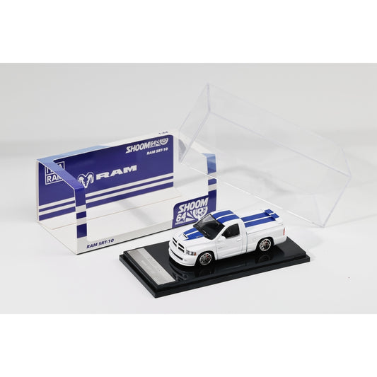 Shoom By GCD - Pre-Order - Dodge Ram SRT-10 2023 (LHD), White with Blue Livery