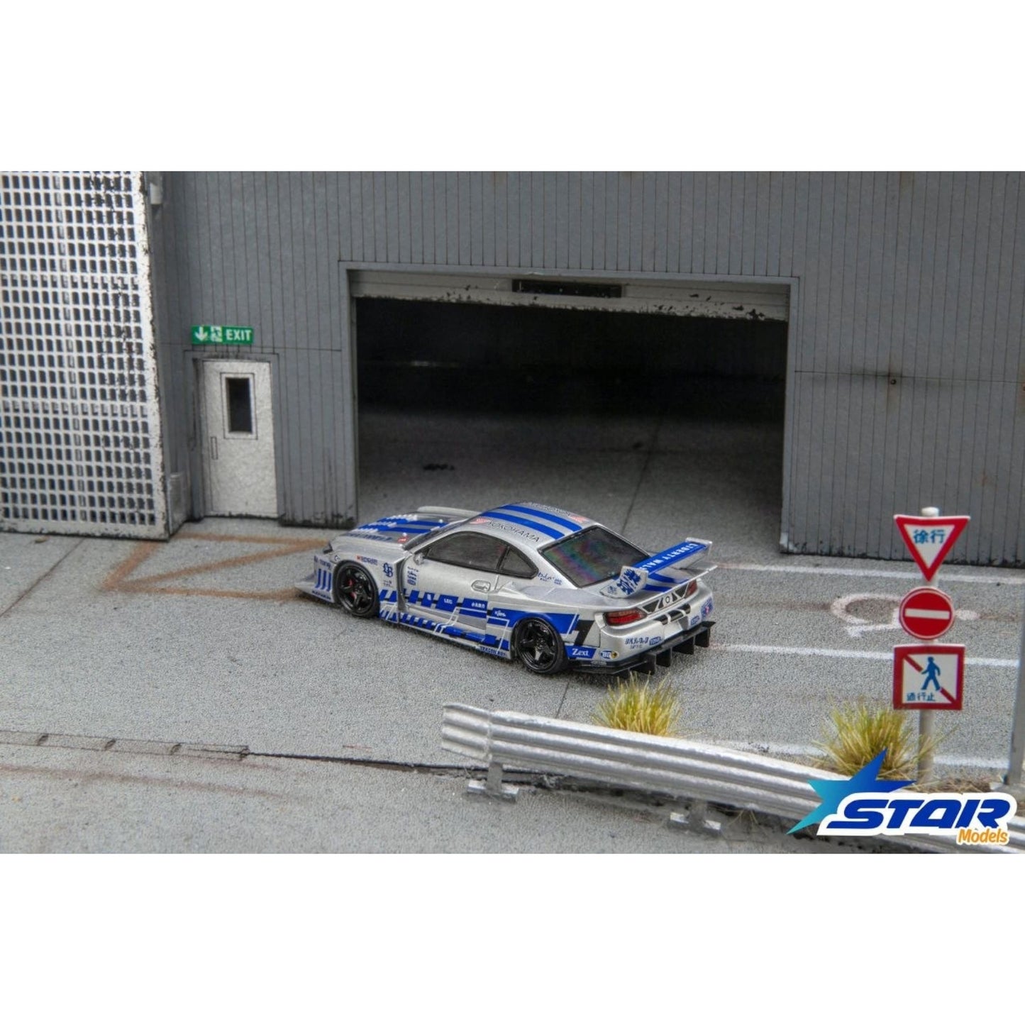StarModel - Pre-Order - S15 Silvia Liberty Walk - silver-blue - SM64-LBS15-SBLU