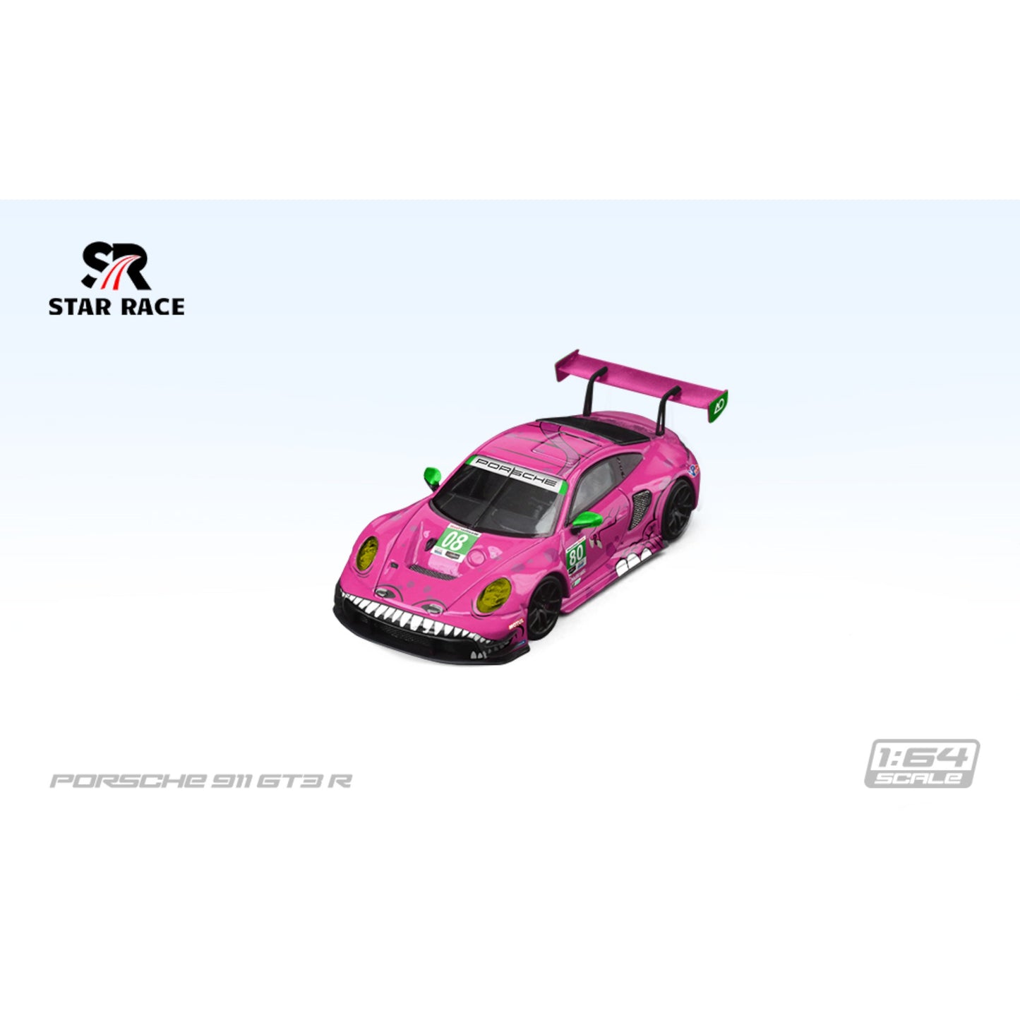 Star Race - Pre-Order - Porsche 911 GT3 R - Tyrannosaurus No. 80 pink - SR64003
