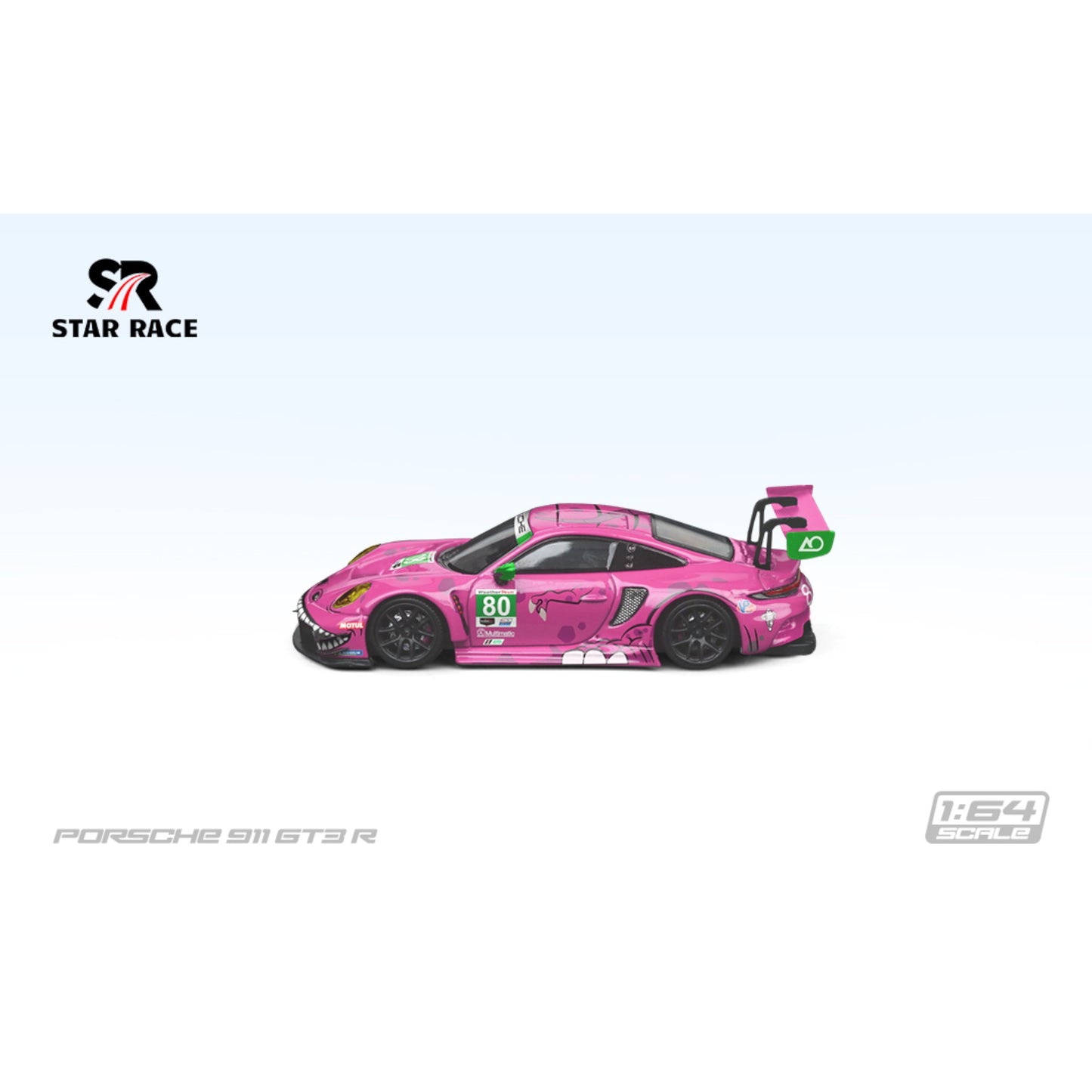 Star Race - Pre-Order - Porsche 911 GT3 R - Tyrannosaurus No. 80 pink - SR64003