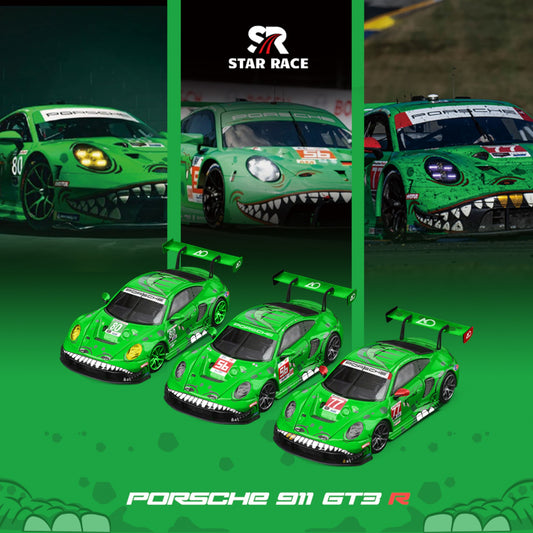 Star Race - Pre-Order - Porsche 911 GT3 R - Tyrannosaurus - 3 Car Set - SR64020-T