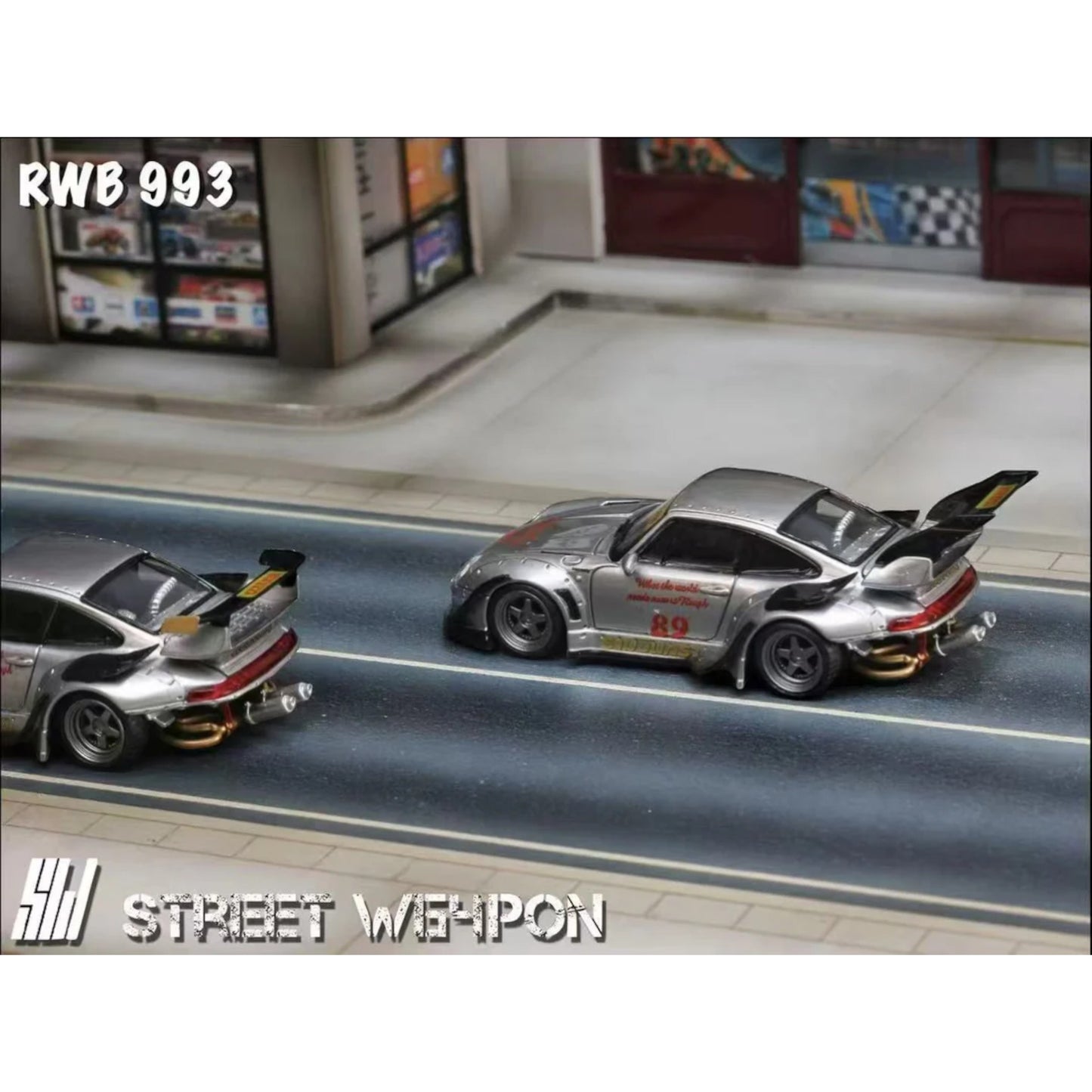 Street Weapon - RWB 993 Zamac high tail, grey - STW191