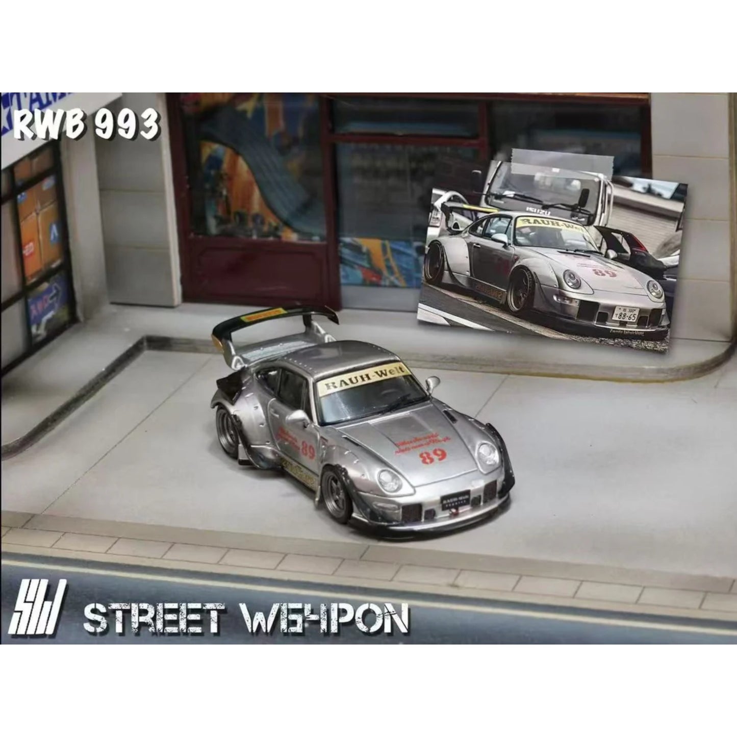 Street Weapon - RWB 993 Zamac low tail, grey - STW192