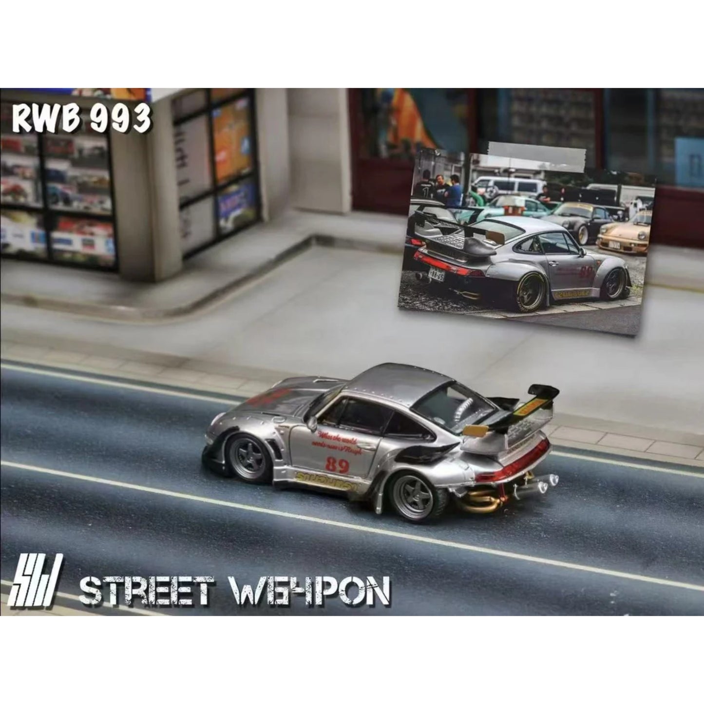 Street Weapon - RWB 993 Zamac low tail, grey - STW192