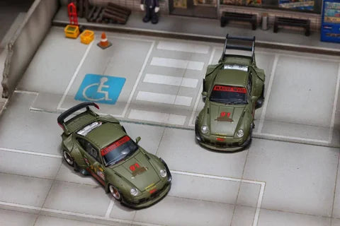 Street Weapon - Pre-Order - RWB 993 high tail, matte green - STW263