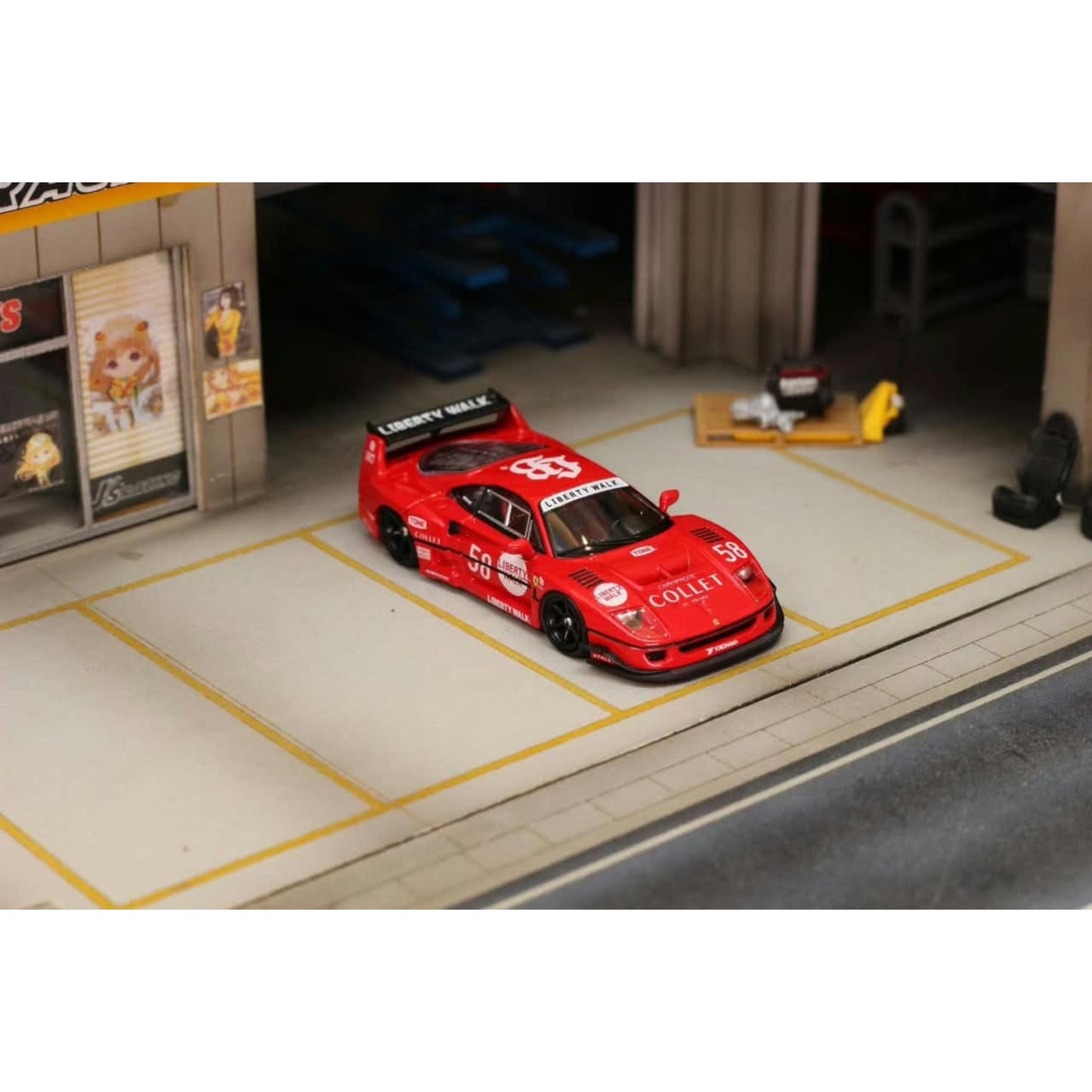 StreetWeapon - Pre-Order - Liberty Walk F40, red - STW64-F40-LBWK