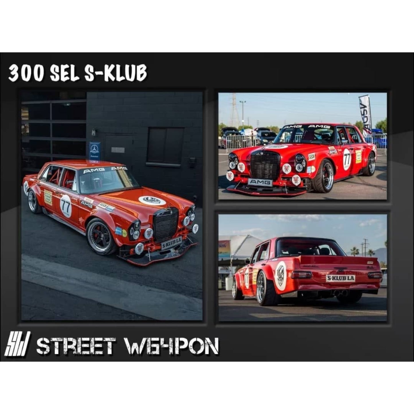 StreetWeapon - Pre-Order - 300 SEL S-Klub Modified - Red Pig