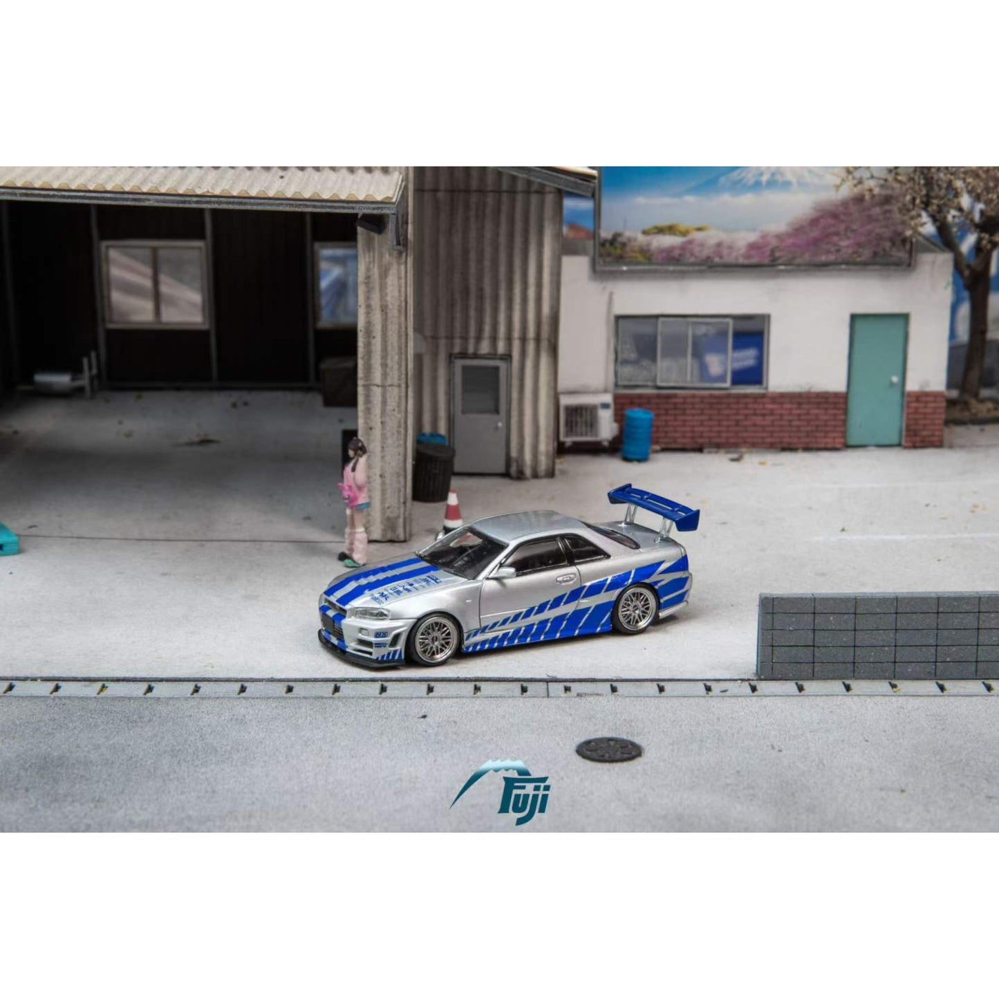 Fuji Model - Pre-Order - Nissan Skyline R34 GT-R Nismo Z-Tune, blue-silver